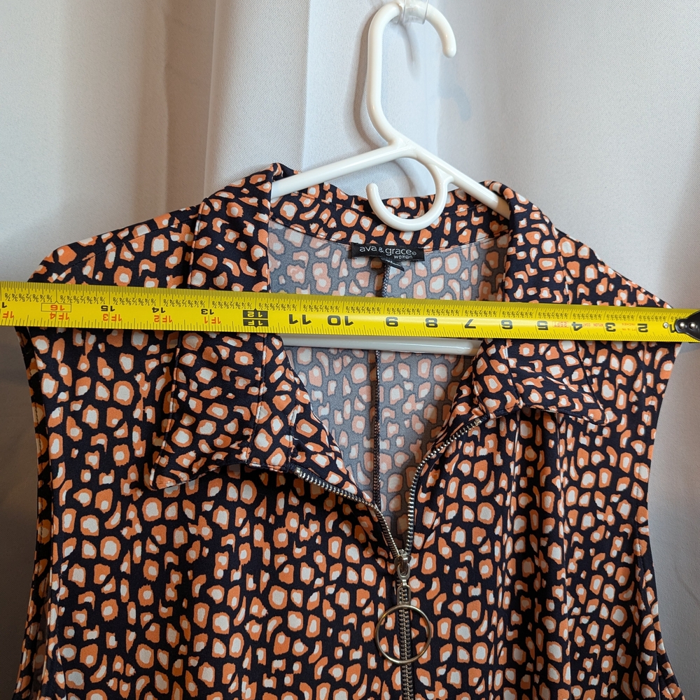 Ava & Grace Black and Tan Sleeveless Dress - Picture 8 of 11